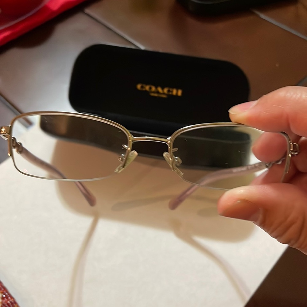 Coach eyeglasses is good condition. They have prescription to be discarded.